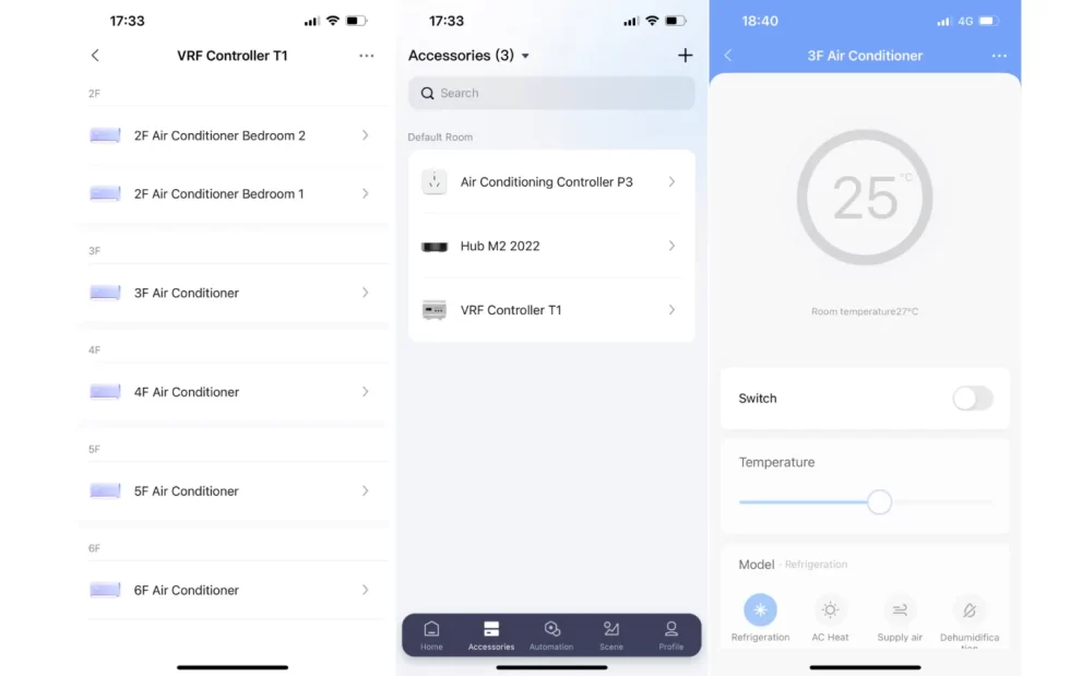Bộ điều khiển điều hòa trung tâm Aqara VRF T1 VRFKZQ02ES kết nối app