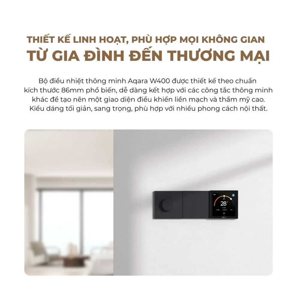 Bộ điều khiển nhiệt độ Aqara W400 WT-A01D
