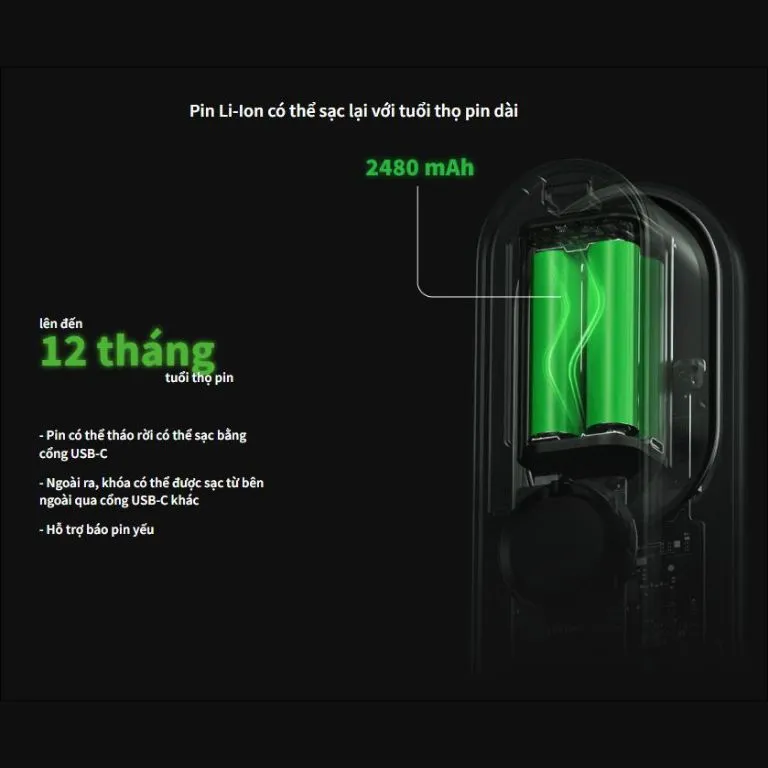 Khóa cửa thông minh D200i Aqara ML-D01D pin khỏe