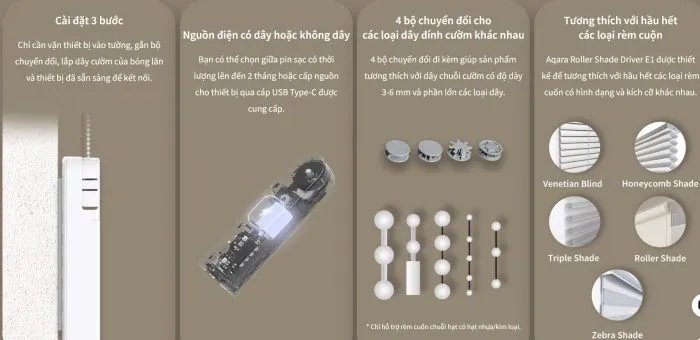 Động Cơ Rèm Cuốn Thông Minh Aqara E1 RSD-M01