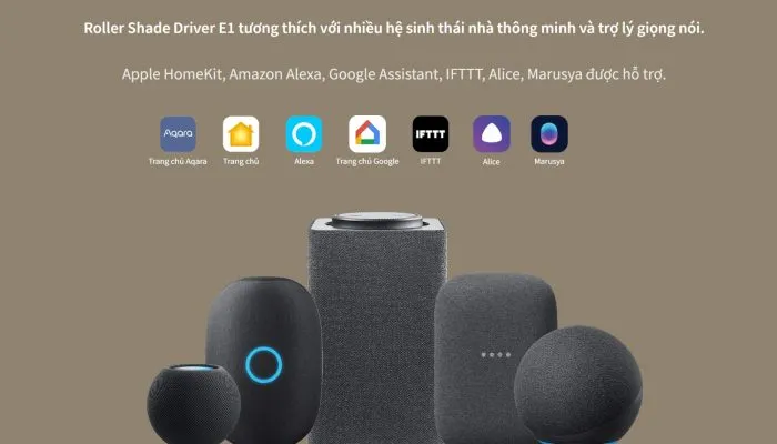 Động Cơ Rèm Cuốn Thông Minh Aqara E1 lên homekit