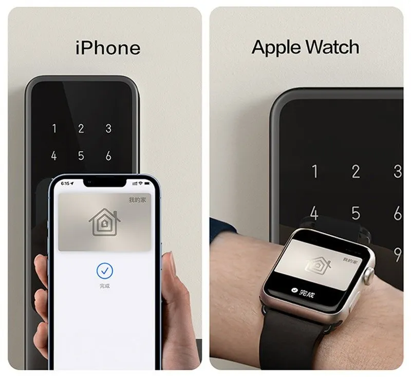 Khóa Cửa Thông Minh Aqara D100 mở bằng homekey