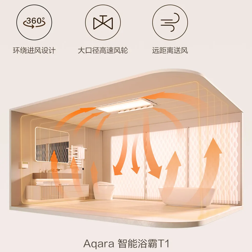 Đèn sưởi aqara làm ấm phòng tắm nhanh chóng