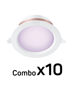 Combo 10 đèn Philips WiZ Downlight RGB