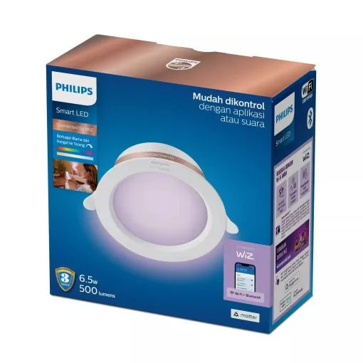 Đèn Philips Wiz Downlight RGB 16 Triệu Màu Âm Trần 