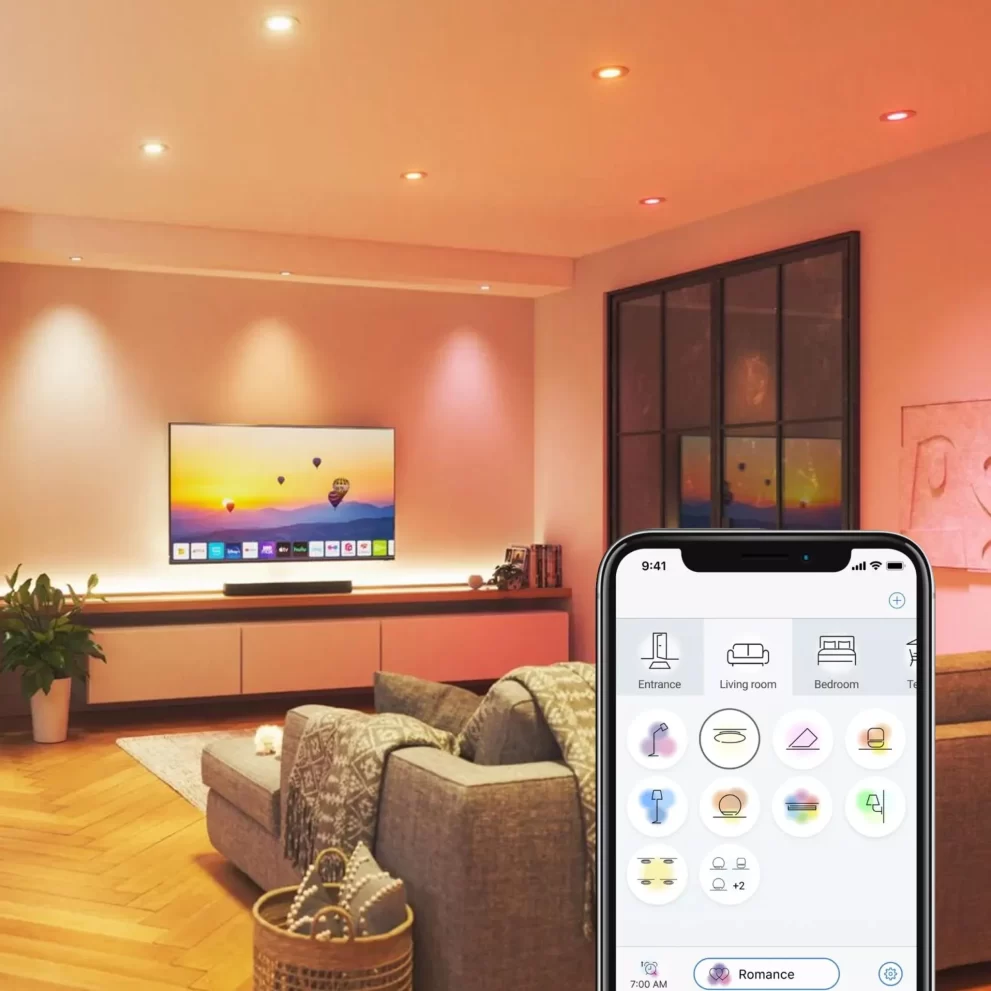 Combo 4 đèn Philips WiZ Downlight RGB 