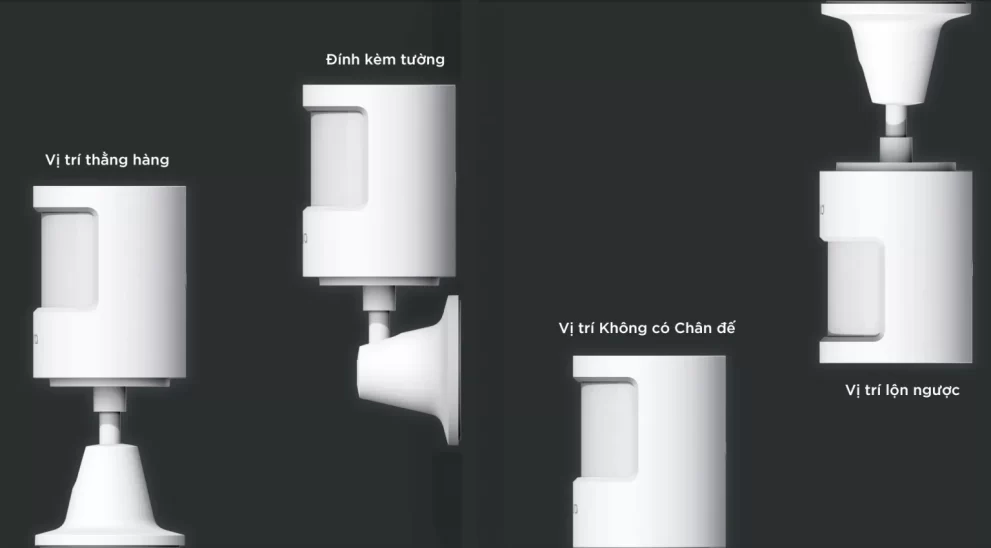 Các cách lắp cảm biến chuyển động aqara P1
