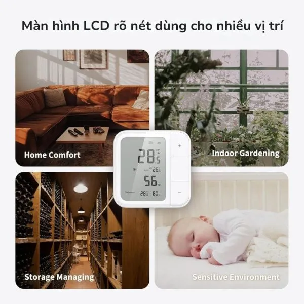 Cảm biến nhiệt độ và độ ẩm W100 Aqara TH-S04D