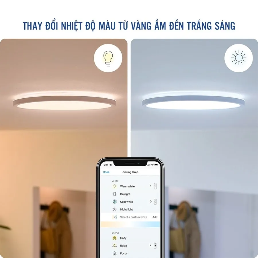 Đèn ốp trần thông minh Philips WiZ 16W