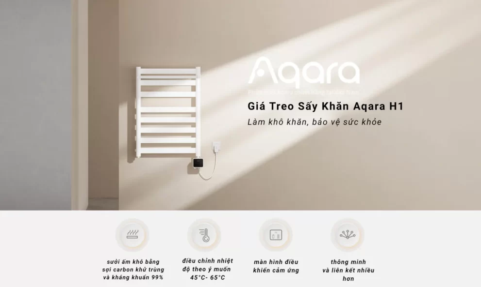 Giá Treo Sấy Khăn Tắm Aqara H1 ZNMJJ02LM thiết kế đẹp
