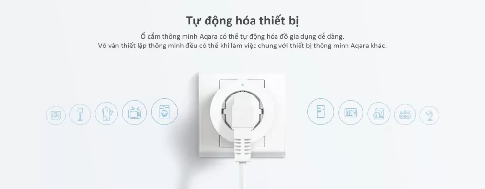 Ổ Cắm Thông Minh Aqara Smart Plug EU SP-EUC01 tự động hoá thiết bị